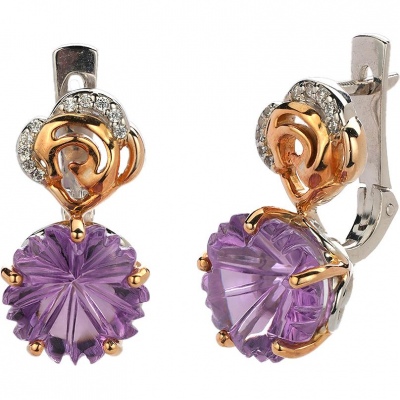 

Серьги из серебра с фианитом Эстет 01С3514168АР-2, 01С3514168АР-2