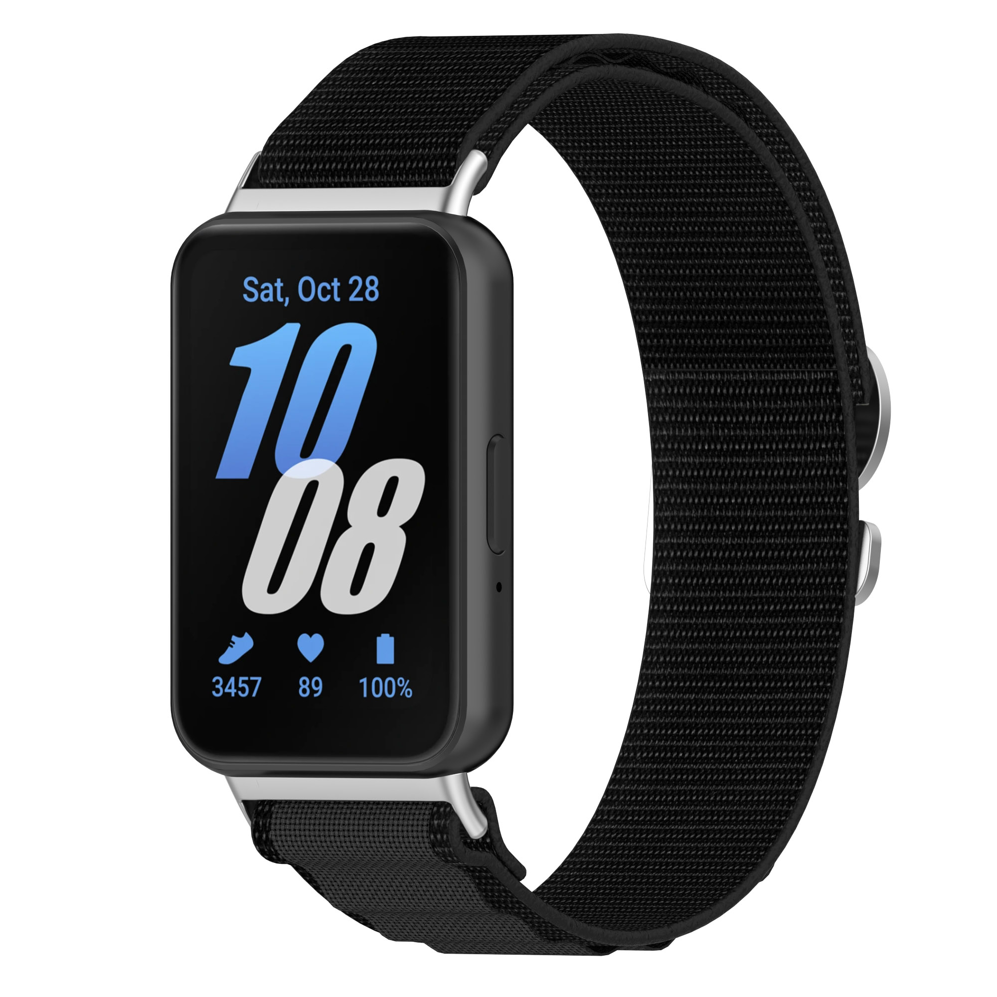 

Тканевый ремешок для Samsung Galaxy Fit 3, с застежкой, черный, Тканевый ремешок для Samsung Galaxy Fit 3, с застежкой,