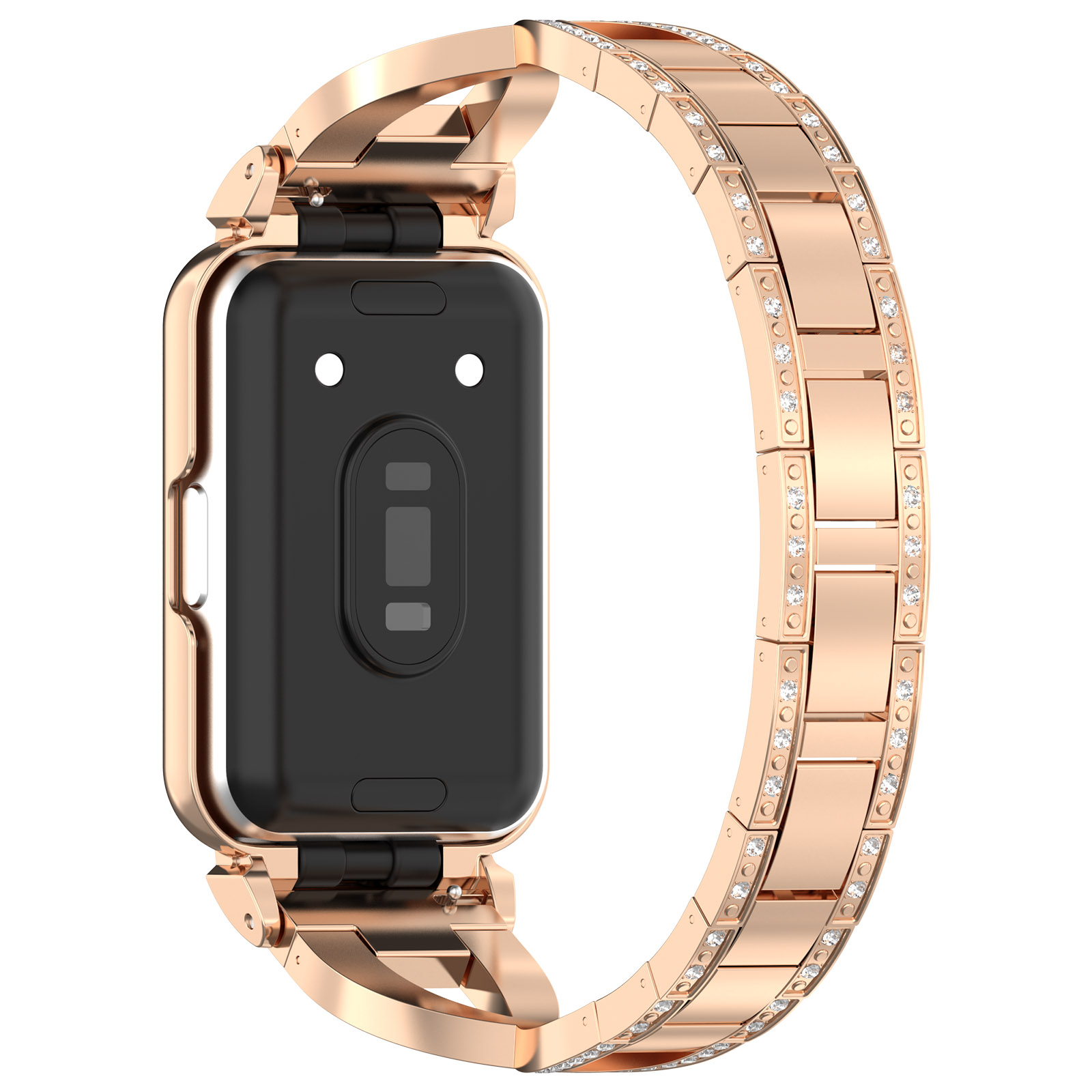 

Металлический ремешок с бампером для Samsung Galaxy Fit 3, со стразами, розовое золото, Розовый, Металлический ремешок с бампером для Samsung Galaxy Fit 3, со стразами,