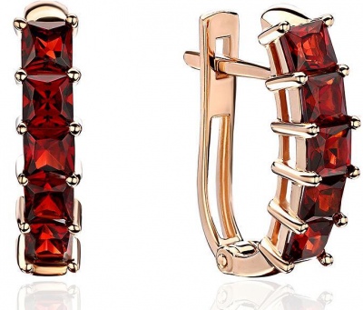 

Серьги из красного золота с гранатом Эстет 01С3114148-1, 01С3114148-1