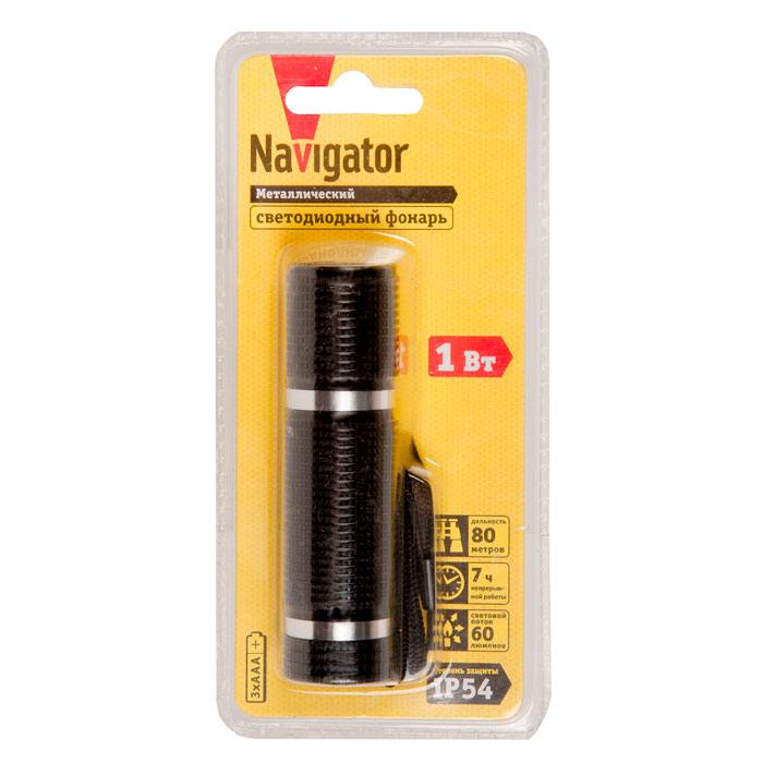 фото Фонарь светодиодный navigator npt-cm15-3aaa аллюм.1ledx1вт 98мм (без батареек)