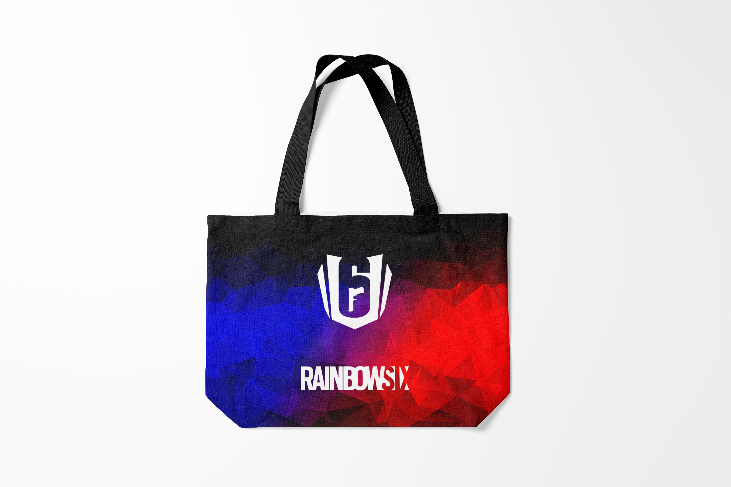

Сумка шoппер унисекс Burnettie Rainbow Six Siege, черный; голубой, Rainbow Six Siege
