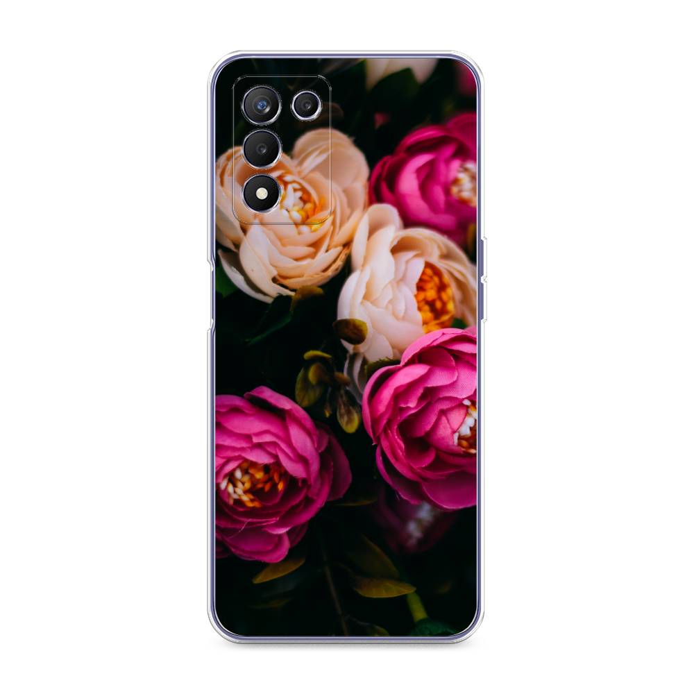 

Чехол Awog на Realme Q3s "Розовые пионы на черном", Разноцветный, 257950-8