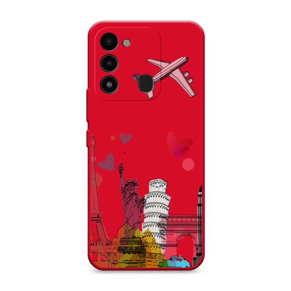 

Чехол Awog 301253-1 для Tecno Spark Go 2022, Spark 8C, Spark 9 "Самолет путешествий", Желтый, 301253-1
