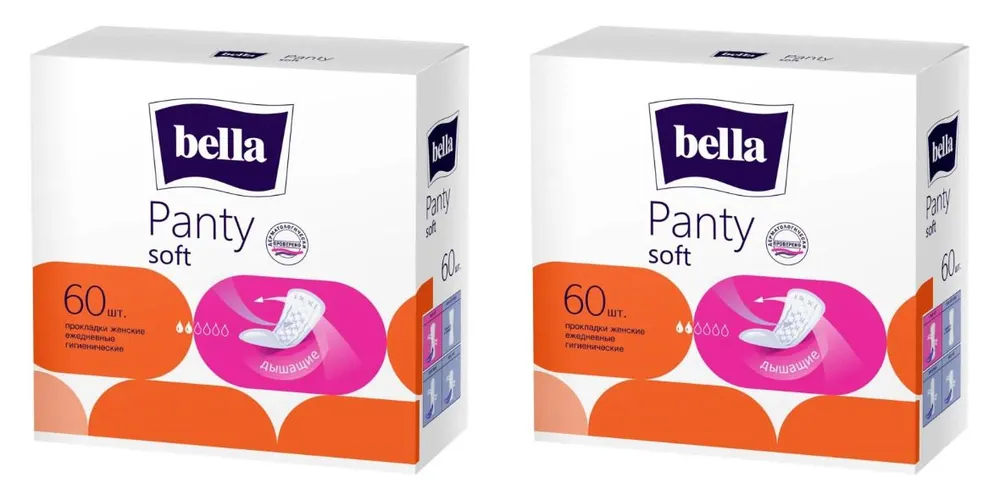 

Прокладки женские Bella Panty soft, ежедневные, 10 шт х 2 упаковки, Белый