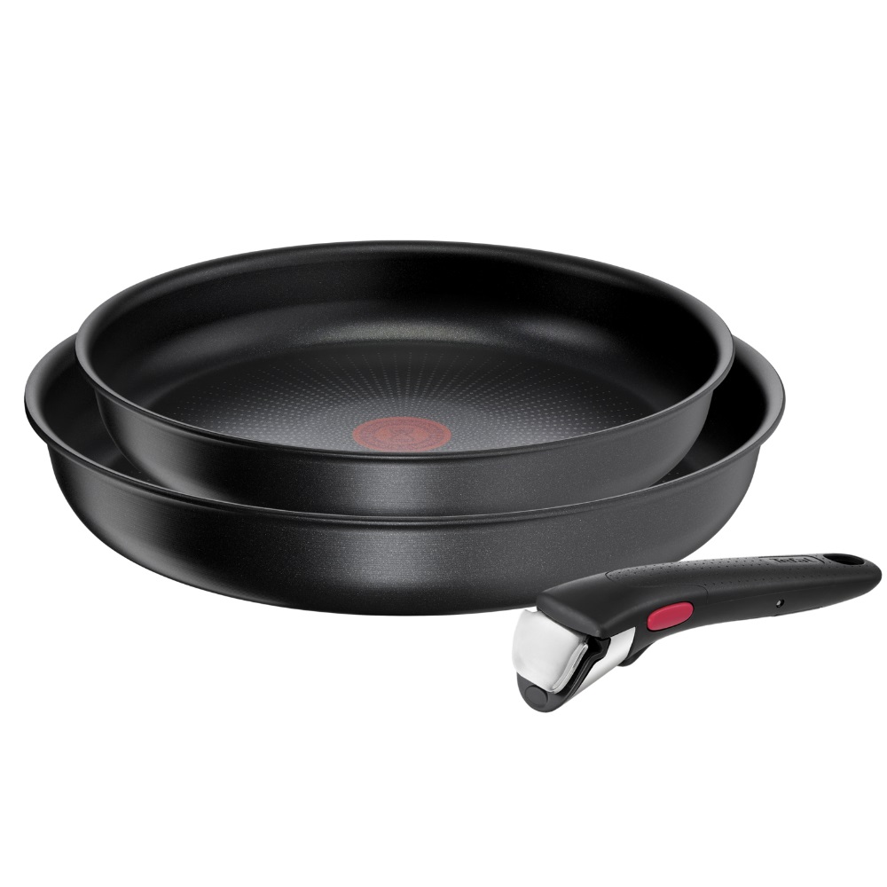 фото Набор посуды tefal ingenio daily chef black l7629553, 3 предмета, 24/28 см