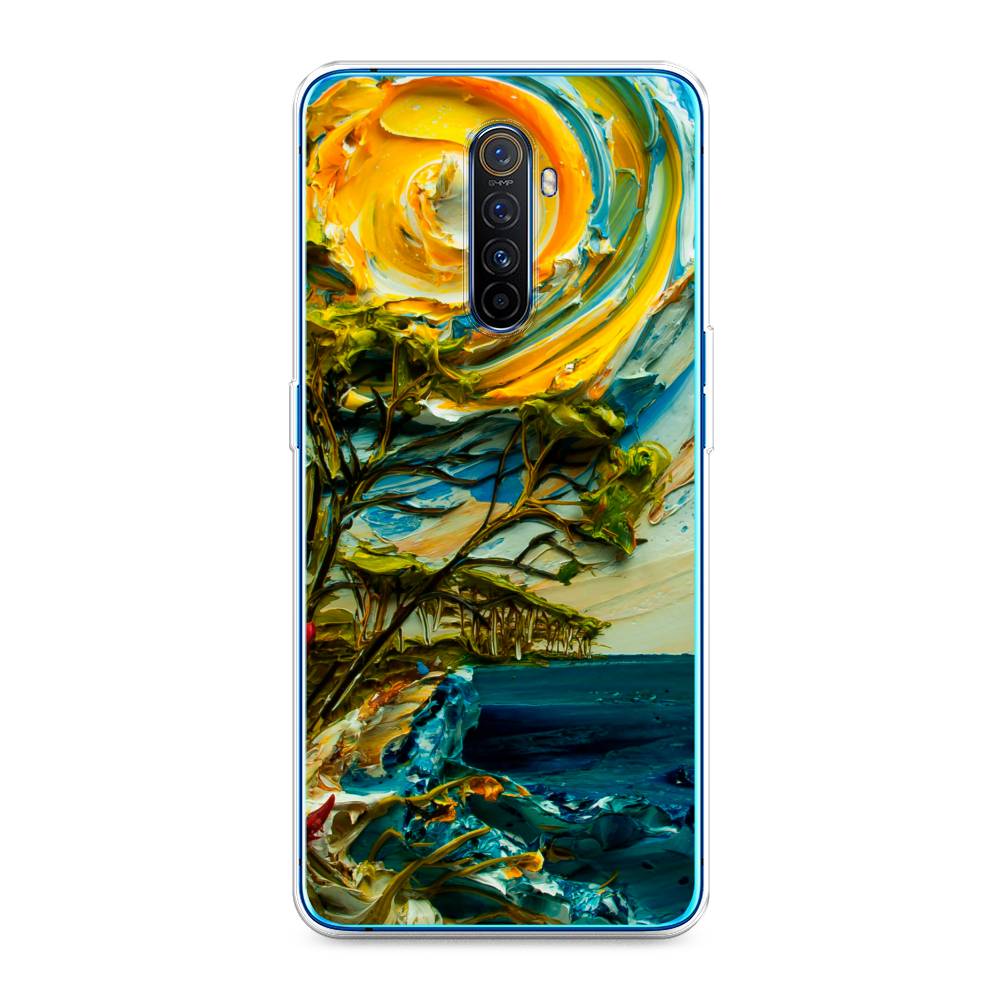 

Чехол на Realme X2 Pro "Солнце живопись", Желтый;синий, 251750-4