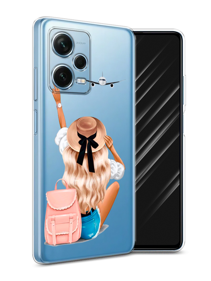 

Чехол Awog для Xiaomi Redmi Note 12 Pro Plus "Автостопом самолетом", Бежевый;белый, 317150-7