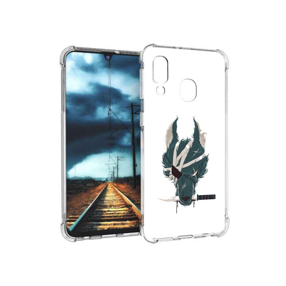 

Чехол MyPads Tocco для Samsung Galaxy A40 волк-разбойник (PT128655.504.271), Прозрачный, Tocco