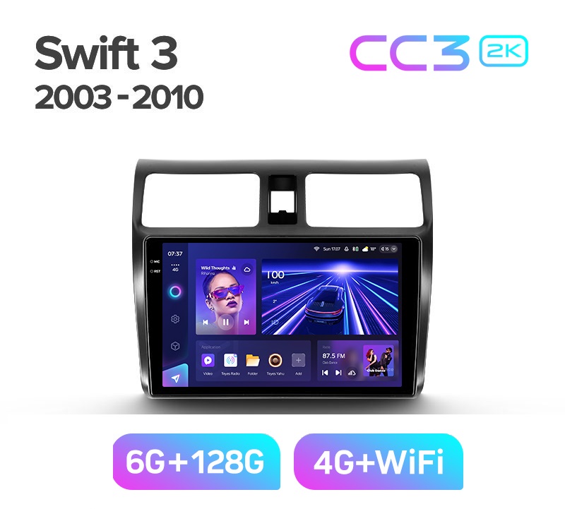 Магнитола TEYES SUZUKI SWIFT 2003-2010 г CC3 2K 6128ГБ 4189000₽