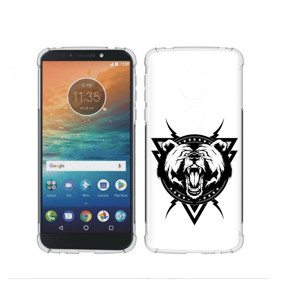 

Чехол MyPads Tocco для Motorola Moto G4 Play медведь в треугольнике (PT115793.374.464), Прозрачный, Tocco