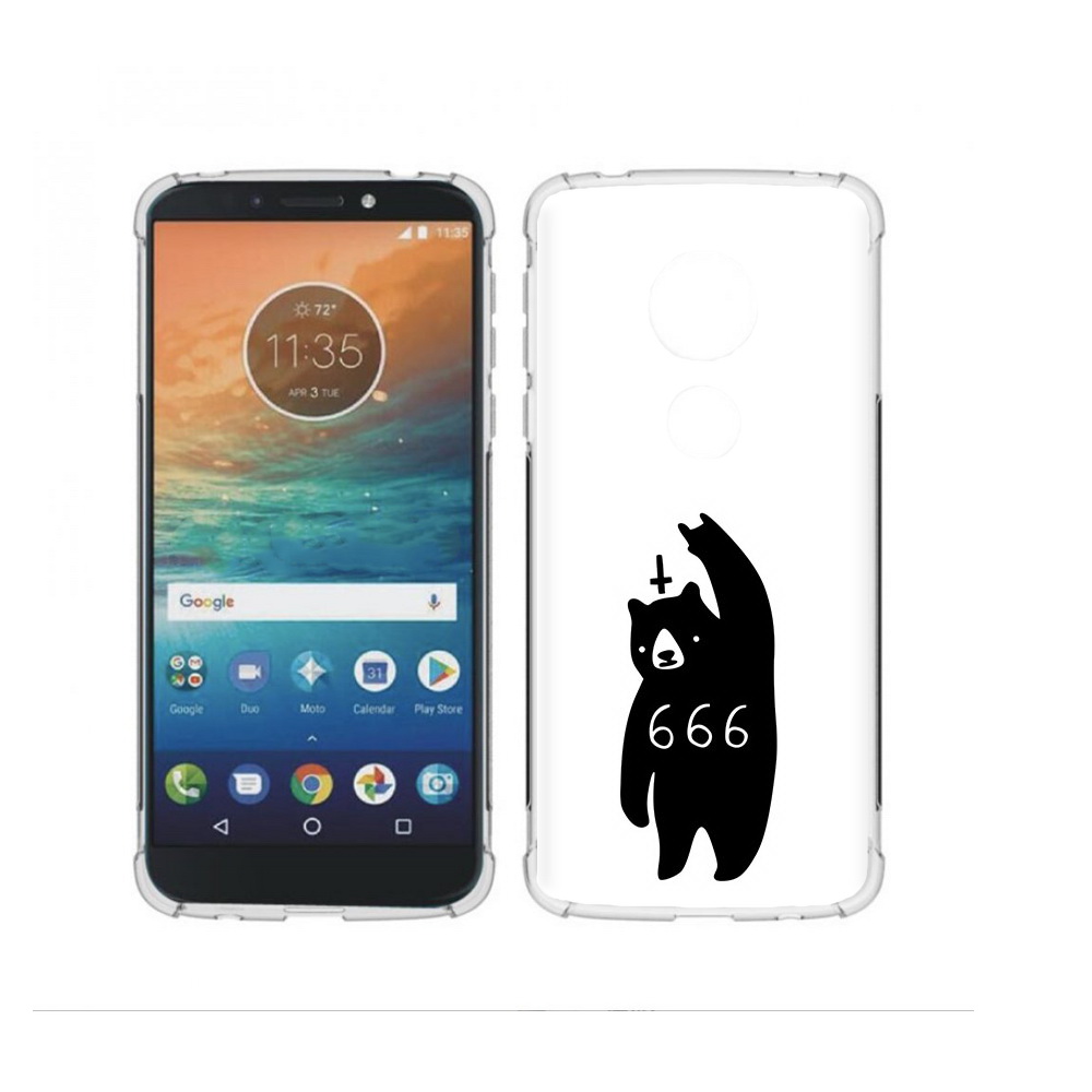 

Чехол MyPads Tocco для Motorola Moto G4 Play медведь 666 (PT115793.374.462), Прозрачный, Tocco