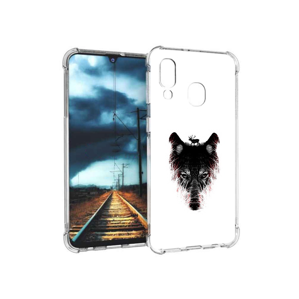 

Чехол MyPads Tocco для Samsung Galaxy A40 волк в траве (PT128655.504.267), Прозрачный, Tocco