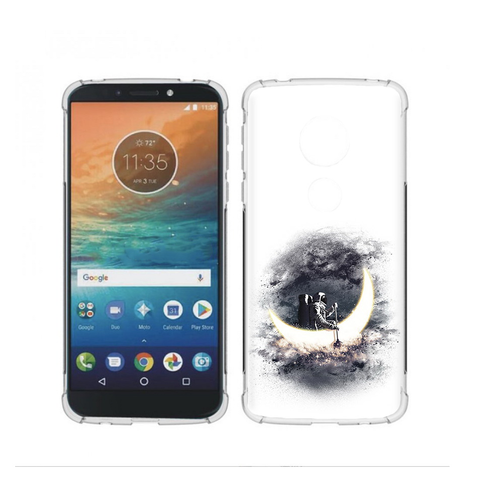 

Чехол MyPads Tocco для Motorola Moto G4 Play лунный путешественник (PT115793.374.448), Прозрачный, Tocco