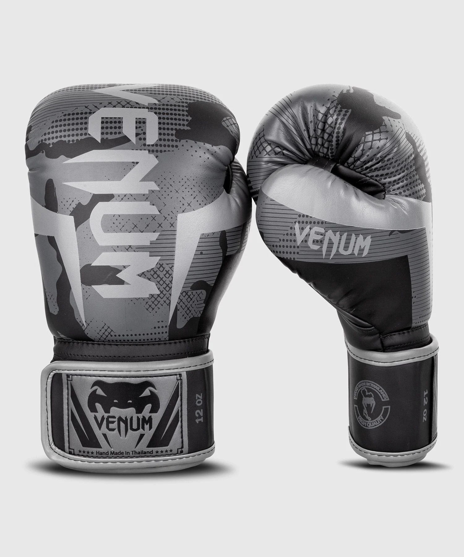 Перчатки боксерские Venum Elite Black/Dark Camo