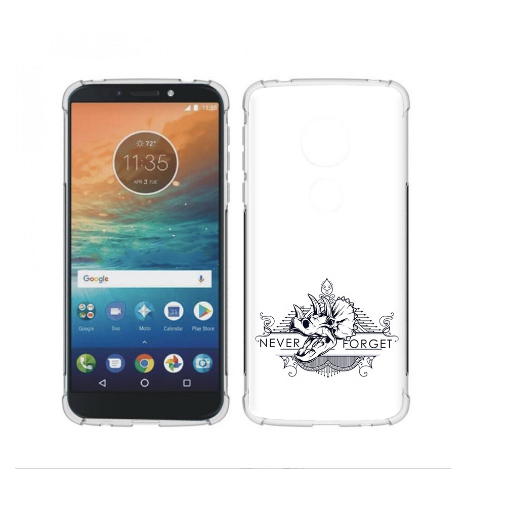 

Чехол MyPads Tocco для Motorola Moto G4 Play логотип носорога никогда не забуду, Прозрачный, Tocco
