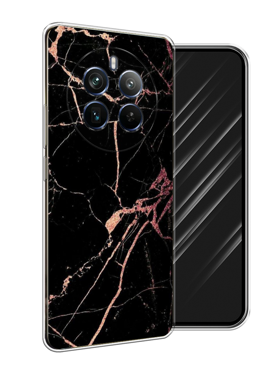 

Чехол Awog на Realme 12+ "Мрамор розовое золото", Черный;розовый, 2516350-1