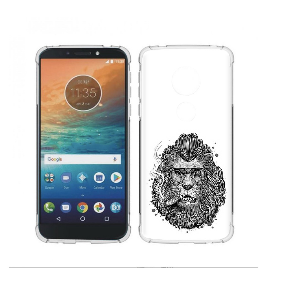 

Чехол MyPads Tocco для Motorola Moto G4 Play курящий лев (PT115793.374.432), Прозрачный, Tocco