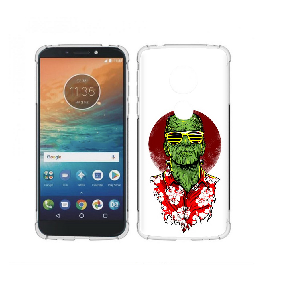 

Чехол MyPads Tocco для Motorola Moto G4 Play крутой зеленый мужчина в очках, Прозрачный, Tocco