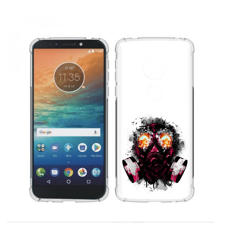 

Чехол MyPads Tocco для Motorola Moto G4 Play красный противогаз (PT115793.374.412), Прозрачный, Tocco