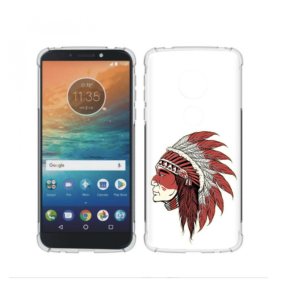 

Чехол MyPads Tocco для Motorola Moto G4 Play красный индеец (PT115793.374.411), Прозрачный, Tocco