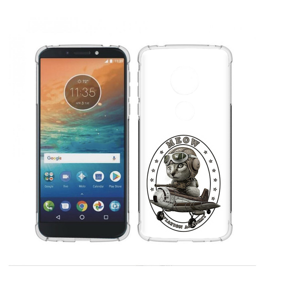 

Чехол MyPads Tocco для Motorola Moto G4 Play кот в самолете (PT115793.374.395), Прозрачный, Tocco