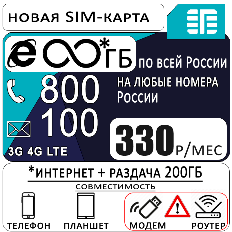 

Сим-карта WhyFly тариф Твой тариф 330 (Вся Россия)