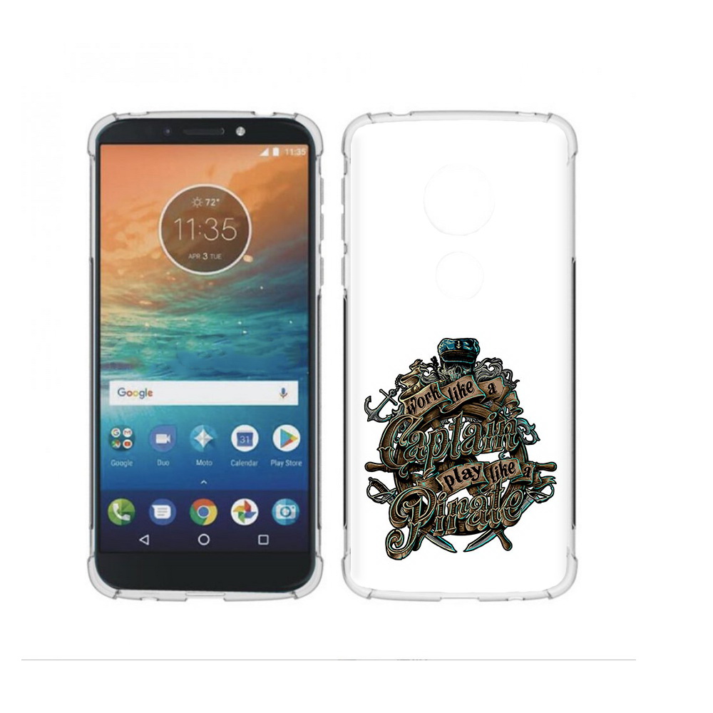 

Чехол MyPads Tocco для Motorola Moto G4 Play капитан пиратов (PT115793.374.385), Прозрачный, Tocco