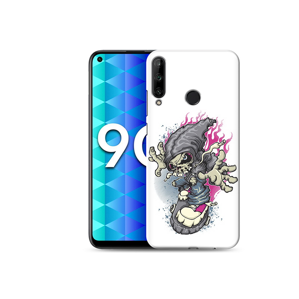 фото Чехол mypads tocco для honor 9c нарисованный скелет на скейт борде (pt149389.41.512)