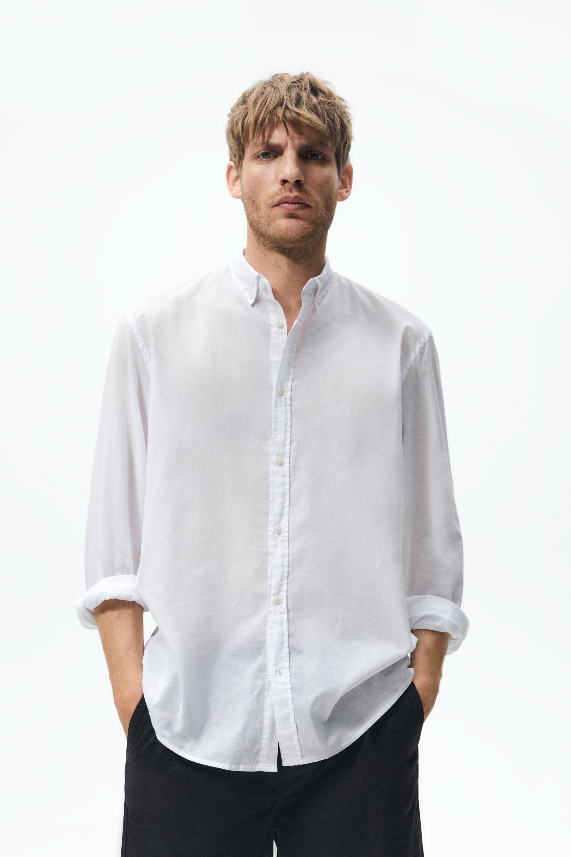 

Рубашка мужская ZARA 01063406 белая XL (доставка из-за рубежа), 01063406