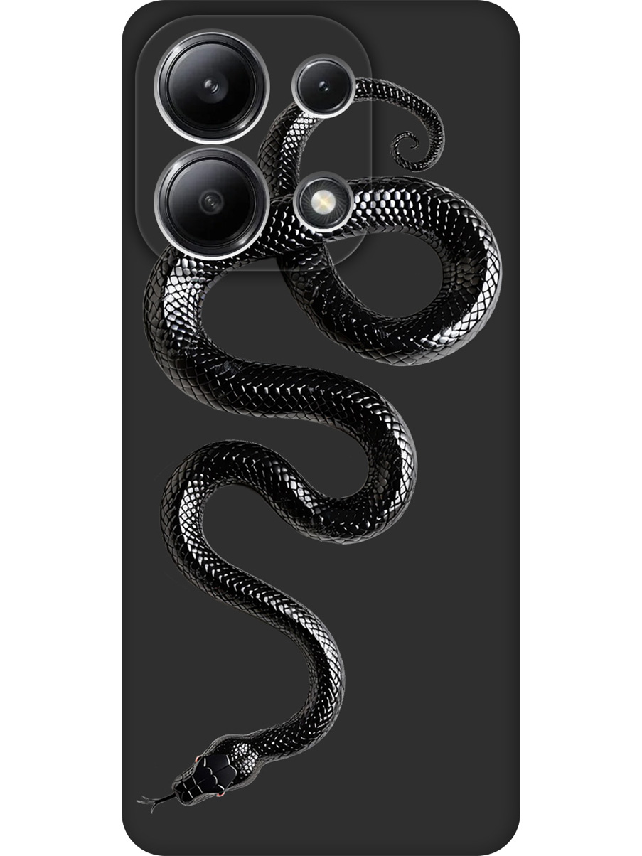 

Силиконовый чехол на Xiaomi Redmi Note 13 4G с принтом "Черная мамба" матовый черный, 782622813