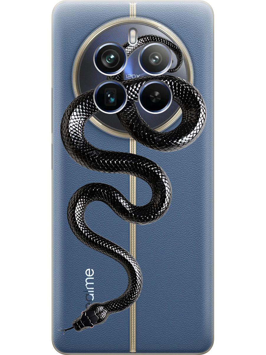 

Силиконовый чехол на Realme 12 Pro 5g / 12 Pro+ 5g с принтом "Черная мамба", Прозрачный;черный, 782631813