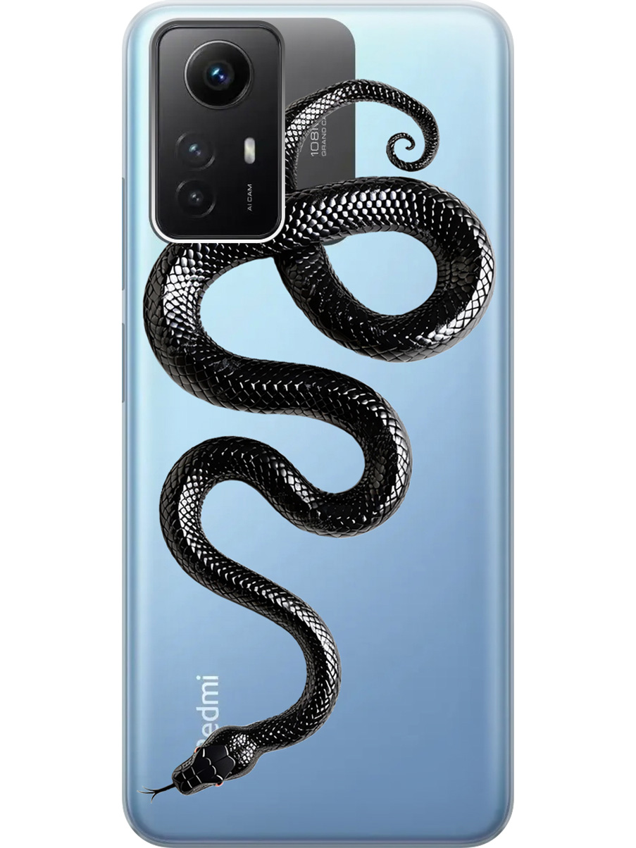 

Силиконовый чехол на Xiaomi Redmi Note 12s с принтом "Черная мамба", Прозрачный;черный, 778676913