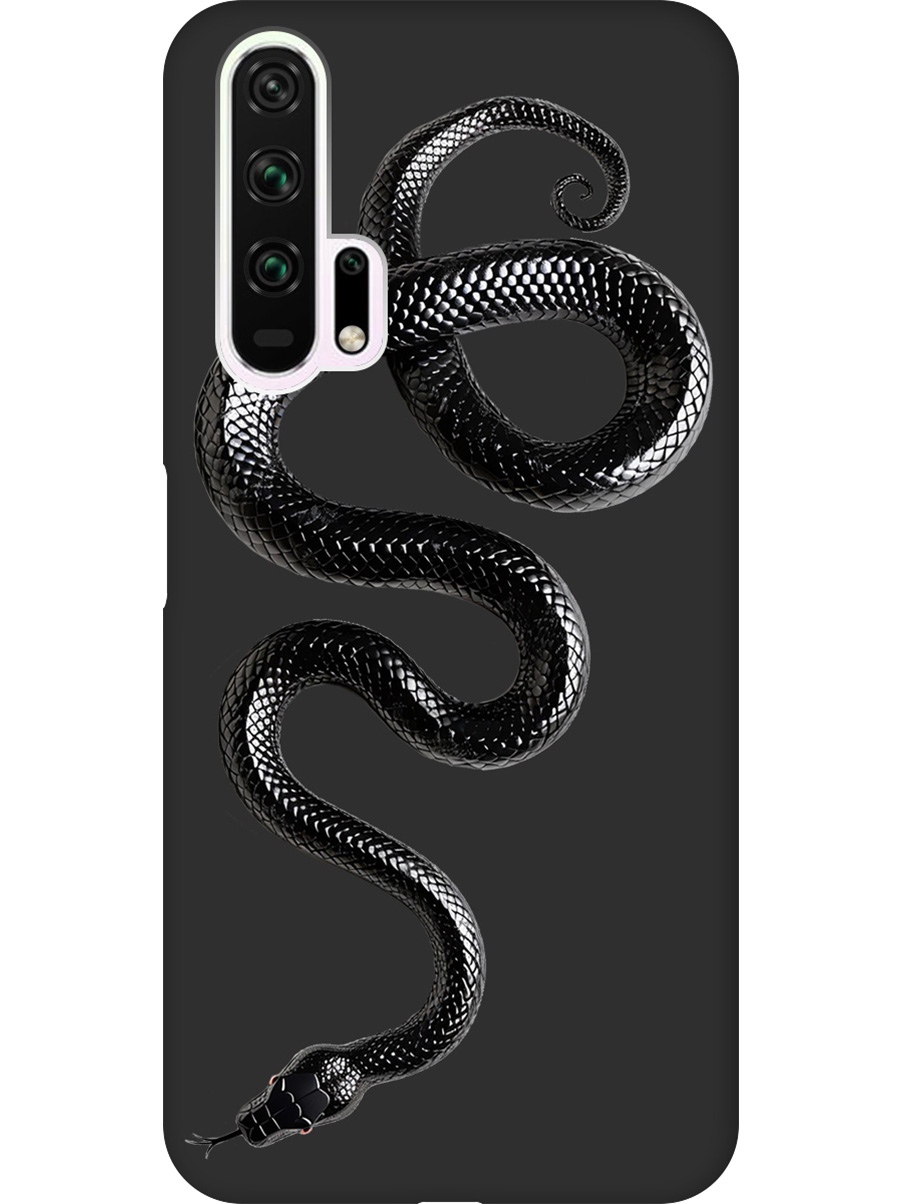 

Силиконовый чехол на Honor 20 Pro с принтом "Черная мамба" матовый черный, 721700713