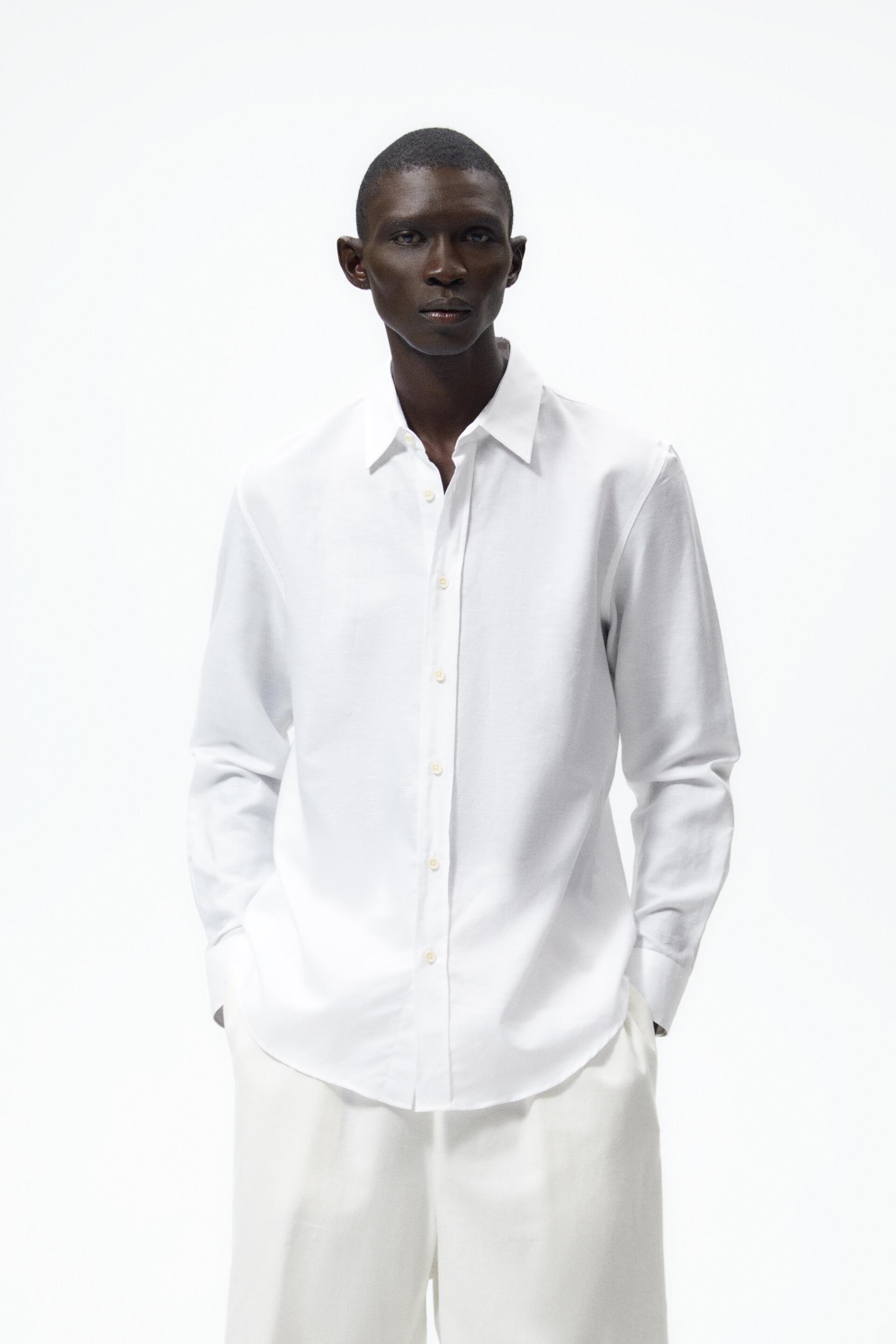 

Рубашка мужская ZARA 00975210 белая S (доставка из-за рубежа), 00975210