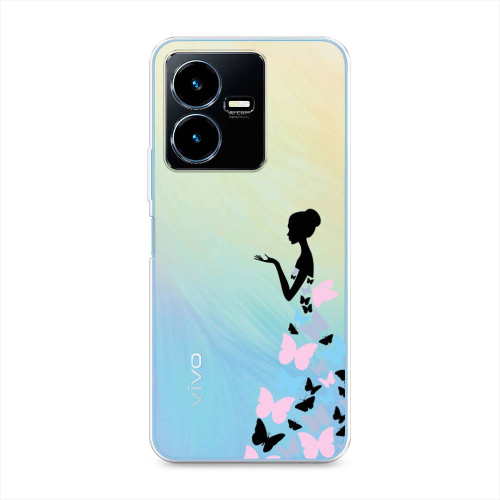 

Чехол Awog на Vivo Y22 / Виво Y22 "Платье из бабочек", Белый;розовый, 267550-1