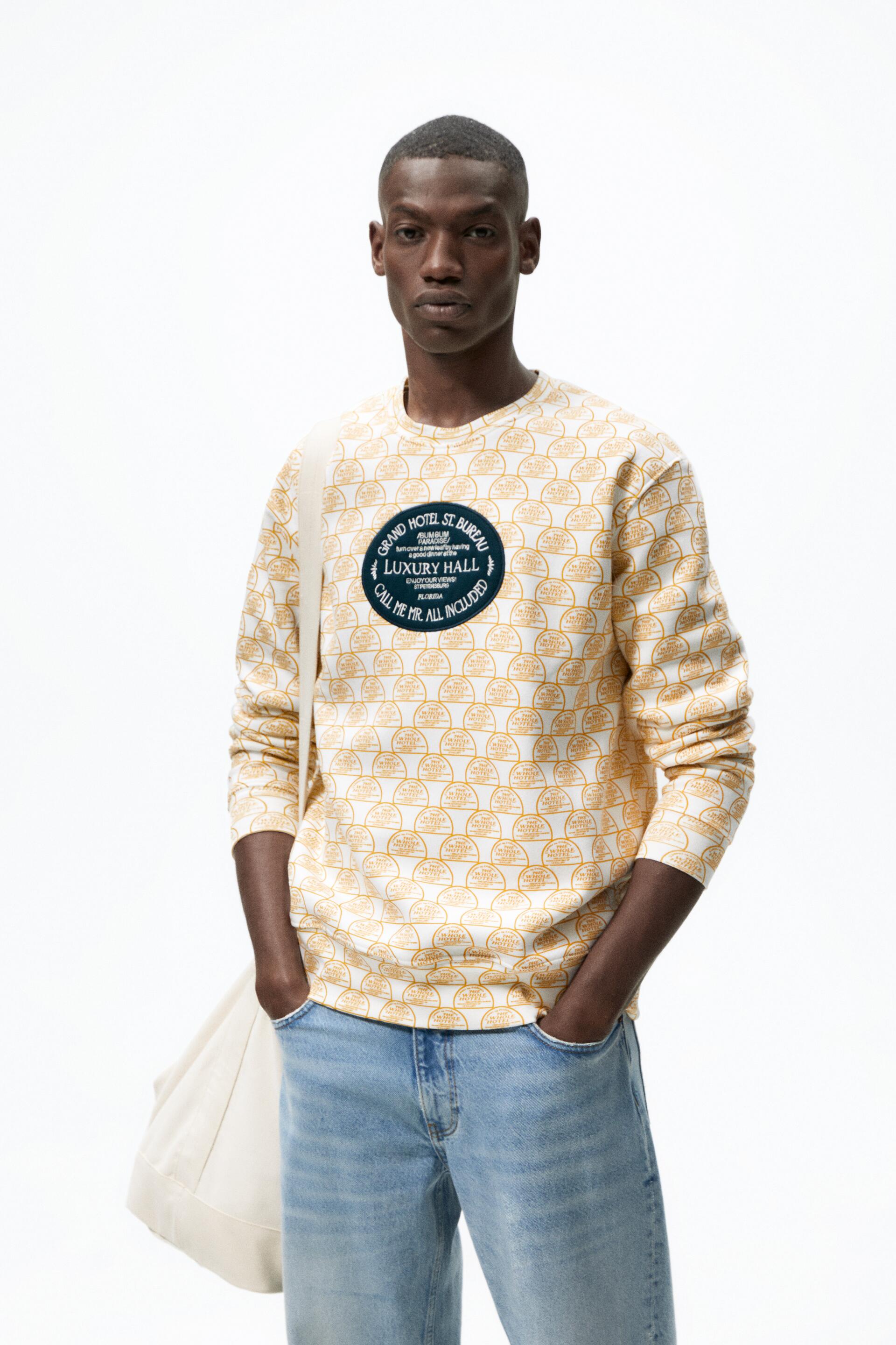 

Свитшот мужской ZARA 00962342 желтый L (доставка из-за рубежа), 00962342