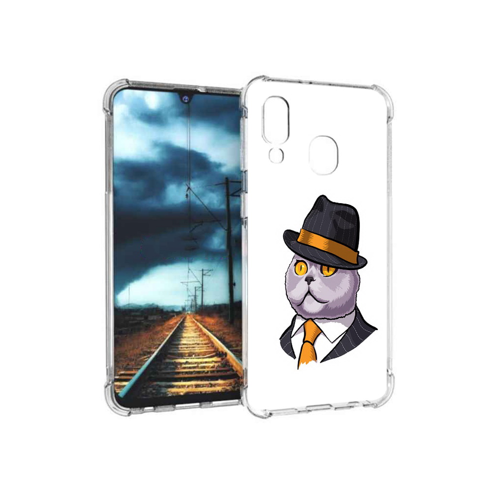

Чехол MyPads Tocco для Samsung Galaxy A40 британец (PT128655.504.247), Прозрачный, Tocco