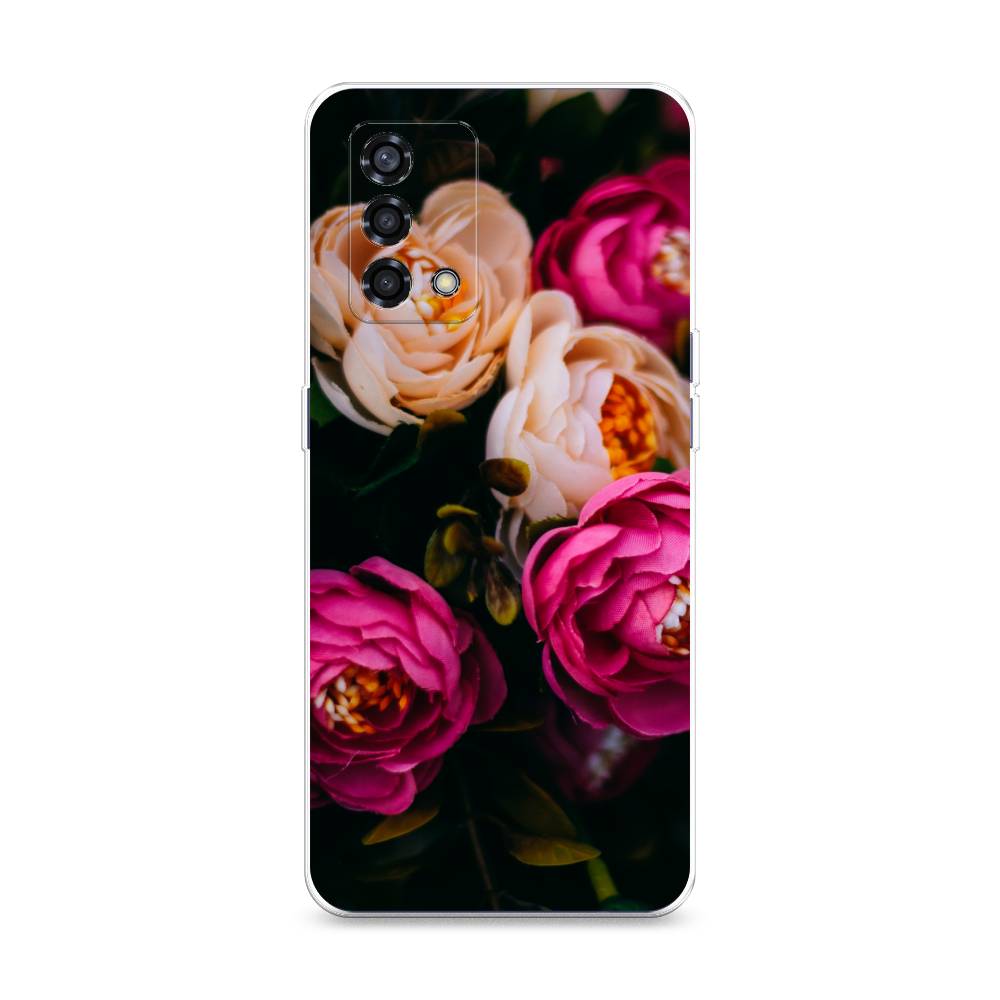 

Чехол Awog на Oppo Reno 6 Lite "Розовые пионы на черном", Разноцветный, 259550-8