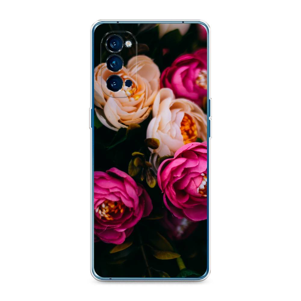 

Чехол Awog на Oppo Reno 4 Pro 5G "Розовые пионы на черном", Разноцветный, 253750-8