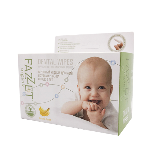 Салфетки для полости рта FAZZET organic Dental Wipes 28 шт. FAZ003-028