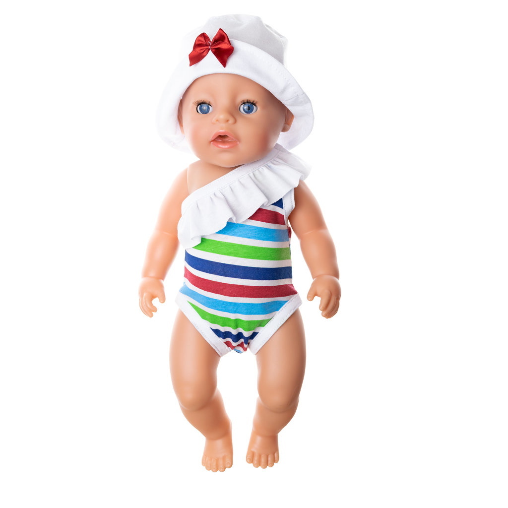 Купальник и панамка для куклы OUBAOLOON Baby Born ростом 43 см 921-xD9 комплект платье панамка