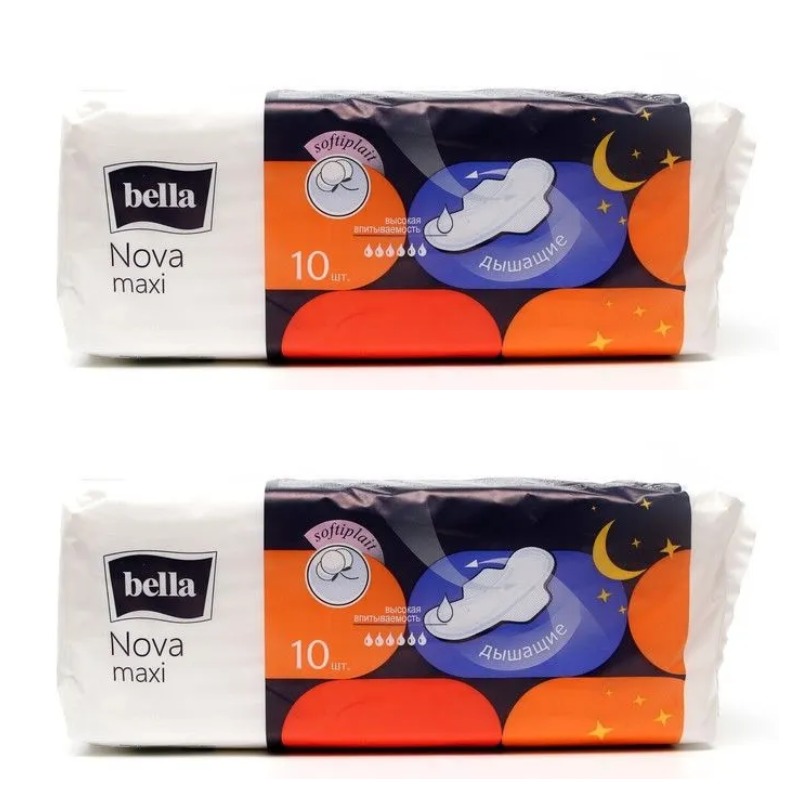 Прокладки женские Bella Nova Maxi Soft, 10 шт х 2 упаковки