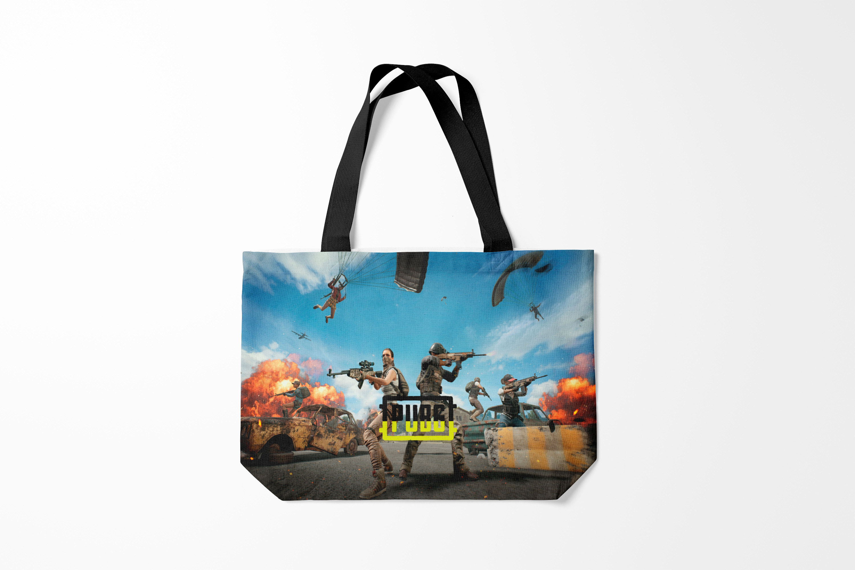 

Сумка шoппер унисекс Burnettie PUBG, черный, PUBG