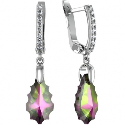 

Серьги из серебра с кристаллом ПРИВОЛЖСКИЙ ЮВЕЛИР 391918-FA11SW75, 391918-FA11SW75