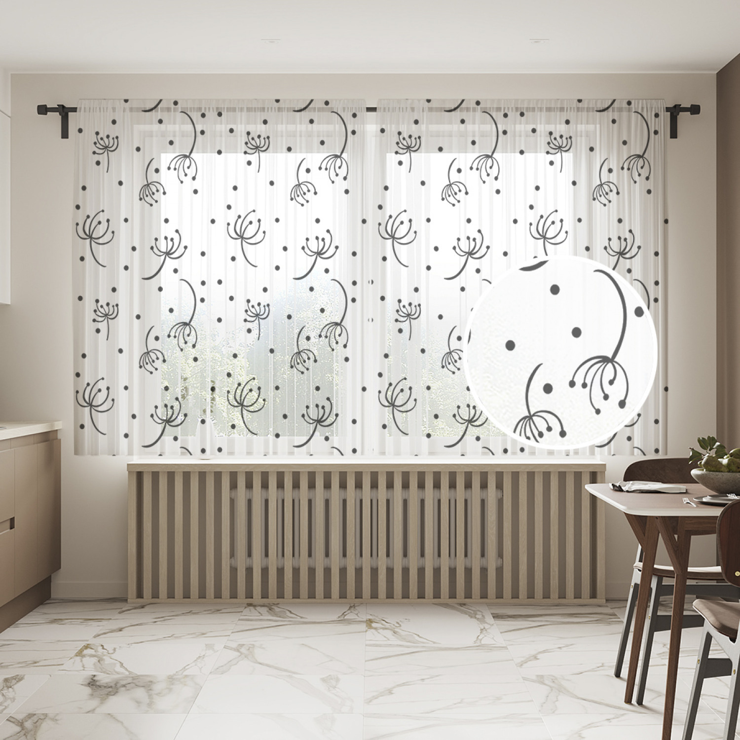 

Шторы и тюль tul_52438_145x180 Полет зонтиков одуванчика JoyArty, Полет зонтиков одуванчика