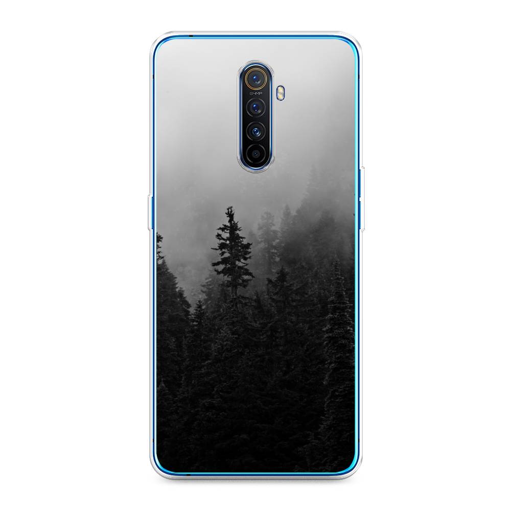 

Чехол на Realme X2 Pro "Туманный лес", Серый;черный, 251750-2