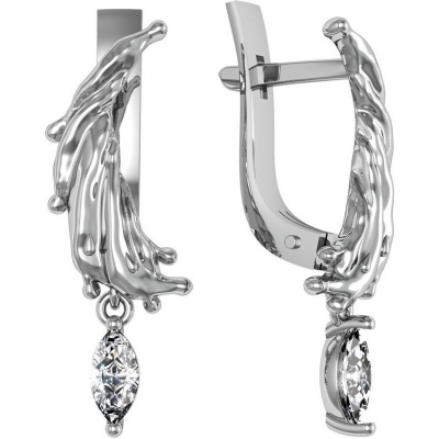

Серьги из серебра с фианитом ПРИВОЛЖСКИЙ ЮВЕЛИР 391609-FA11, 391609-FA11