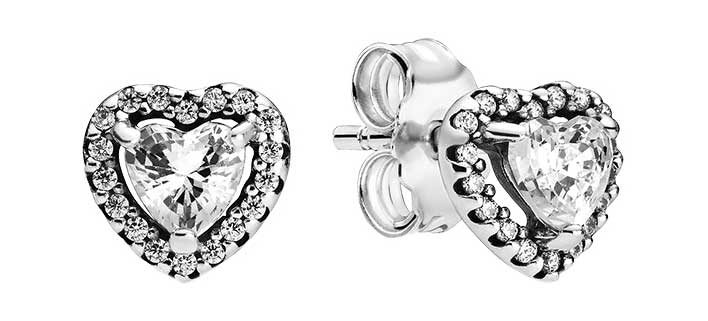 

Серьги-пусеты женские Pandora 298427C01 из серебра, цирконий, 298427C01