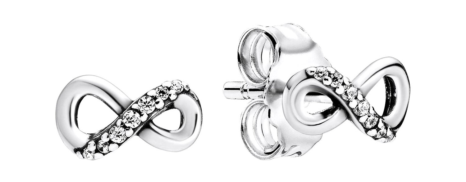 

Серьги-пусеты женские Pandora 298820C01 из серебра, фианит, 298820C01
